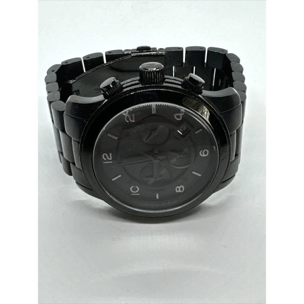 Michael Kors Runway MK8157 Men's Stainless Steel Analog Black Dial Watch JNA714